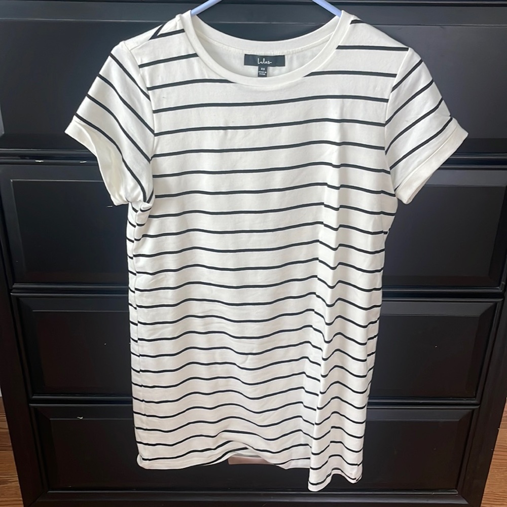 Lulus stripe stretchy tshirt dress